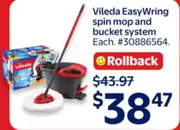 Walmart Vileda Easywring spin mop and bucket system offer