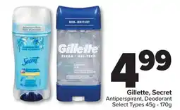PharmaChoice Gillette, Secret Antiperspirant, Deodorant offer