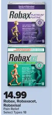 PharmaChoice Robax, Robaxacet, Robaxisal Pain Relief offer
