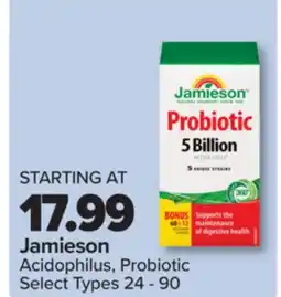 PharmaChoice Jamieson Acidophilus, Probiotic offer