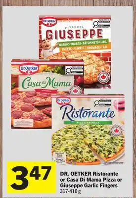 Foodland DR. OETKER Ristorante or Casa Di Mama Pizza or Giuseppe Garlic Fingers offer