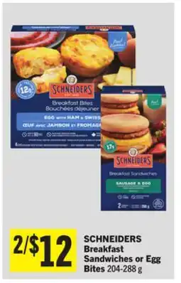 Foodland SCHNEIDERS Breakfast Sandwiches or Egg Bites offer