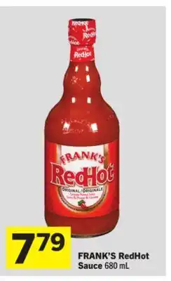Foodland FRANK'S RedHot Sauce offer