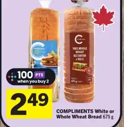 Foodland COMPLIMENTS White or Whole Wheat Bread offer
