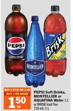 Foodland PEPSI Soft Drinks, MONTELLIER or AQUAFINA Water offer
