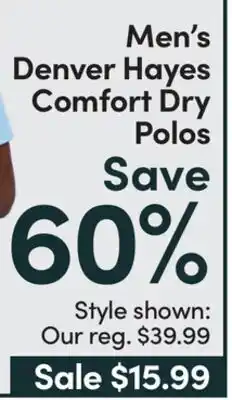 Mark's Men's Denver Hayes Comfort Dry Polos offer