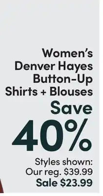 Mark's Women's Denver Hayes Button-Up Shirts + Blouses offer