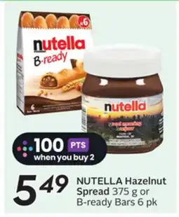 Sobeys NUTELLA Hazelnut Spread offer
