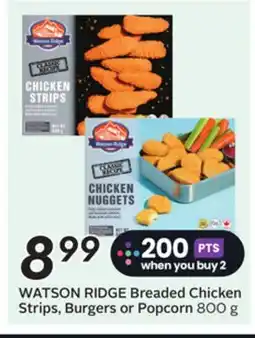 Sobeys Breaded Chicken Strips, Burgers or Popcorn offer
