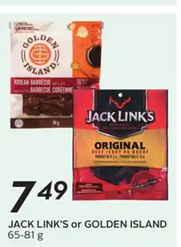 Sobeys JACK LINK'S or GOLDEN ISLAND offer