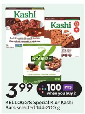 Sobeys KELLOGG'S Special K or Kashi Bars offer