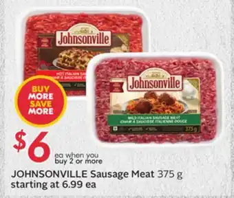 Sobeys JOHNSONVILLE Sausage Meat offer