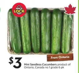 Sobeys Mini Seedless Cucumbers offer