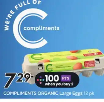 Sobeys COMPLIMENTS ORGANIC Large Eggs offer