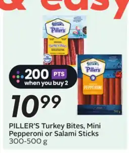 Sobeys Piller's Turkey Bites, Mini Pepperoni or Salami Sticks offer