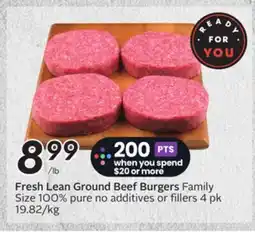 Sobeys Fresh Lean Ground Beef Burgers offer