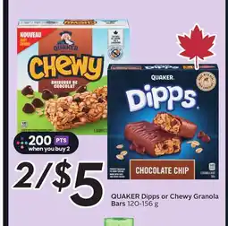 Sobeys Dipps or Chewy Granola Bars offer