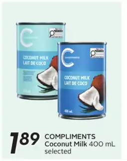 Sobeys COMPLIMENTS Coconut Milk offer