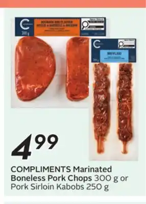 Sobeys COMPLIMENTS Marinated Boneless Pork Chops offer
