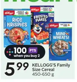 Sobeys KELLOGG'S Family Size Cereal offer