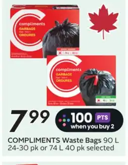 Sobeys COMPLIMENTS Waste Bags offer