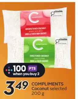 Sobeys COMPLIMENTS Coconut offer