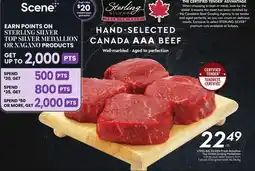 Sobeys STERLING SILVER Fresh Boneless Top Sirloin Grilling Medallions offer