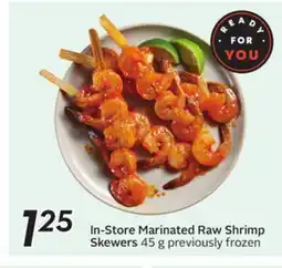 Sobeys In-Store Marinated Raw Shrimp Skewers offer