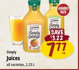 Farm Boy Simply Juices offer