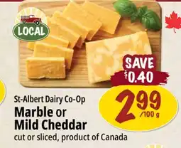 Farm Boy St-Albert Dairy Co-Op Marble or Mild Cheddar offer