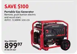 Home Hardware Portable Gas Generator offer