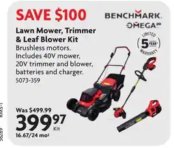 Home Hardware Lawn Mower, Trimmer & Leaf Blower Kit offer