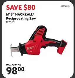 Home Hardware M18 HACKZALL Reciprocating Saw offer