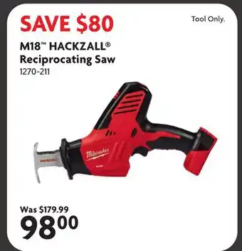 Home Hardware M18 HACKZALL Reciprocating Saw offer