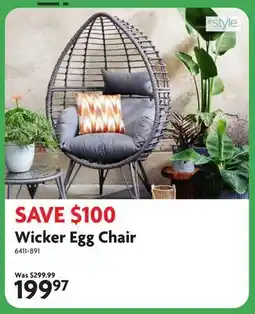 Home Hardware Wicker Egg Chair offer