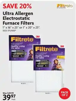 Home Hardware Ultra Allergen Electrostatic Furnace Filters offer