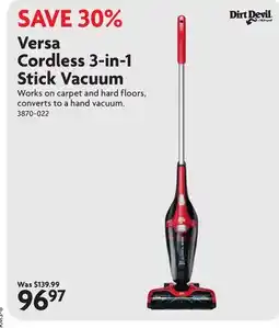 Home Hardware Versa Cordless 3-in-1 Stick Vacuum offer