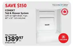 Home Hardware CONEKT Tub & Shower System Dorothy Shower Kit offer