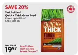 Home Hardware Turf Builder Quick + Thick Grass Seed offer