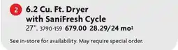 Home Hardware 6.2 Cu. Ft. Dryer with SaniFresh Cycle offer