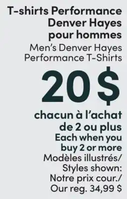 L'équipeur Men's Denver Hayes Performance T-Shirts offer