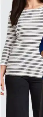 L'équipeur Women's Denver Hayes 3/4 Sleeve Slim-Fit Boatneck Tops offer
