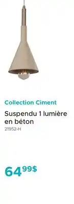 Bath Depot Collection Ciment Suspendu 1 lumière en béton offer