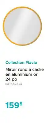 Bath Depot Miroir rond à cadre en aluminium or 24 po Collection Flavia offer