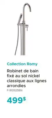 Bath Depot Collection Romy Robinet de bain fixé au sol nickel classique aux lignes arrondies offer