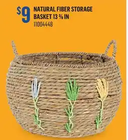 Canac Natural Fiber Storage Basket 13 3/8 in offer