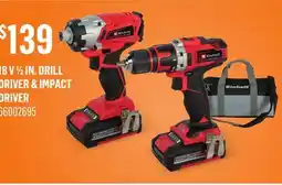 Canac 18 V 1/2 in. Drill Driver & Impact Driver offer