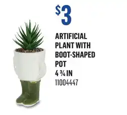 Canac Artificial Plant with Boot-Shaped Pot offer