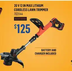 Canac 20 V 12 in Max Lithium Cordless Lawn Trimmer offer