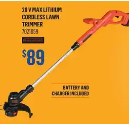 Canac 20 V Max Lithium Cordless Lawn Trimmer offer